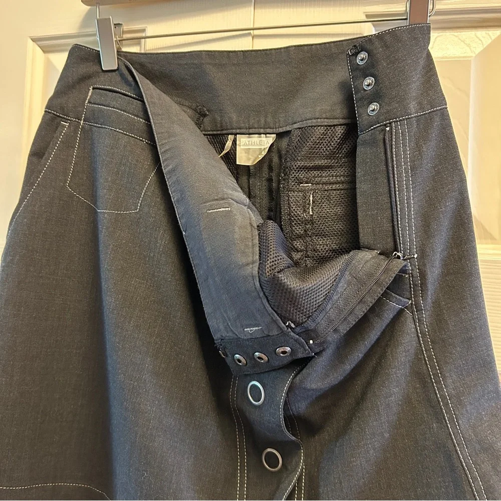 Y2K Athleta Grey Button Wool Skirt